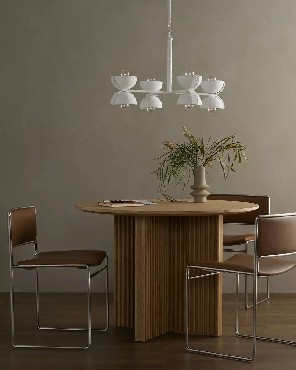 Alyshia 8 - Light Metal Sputnik Chandelier, White