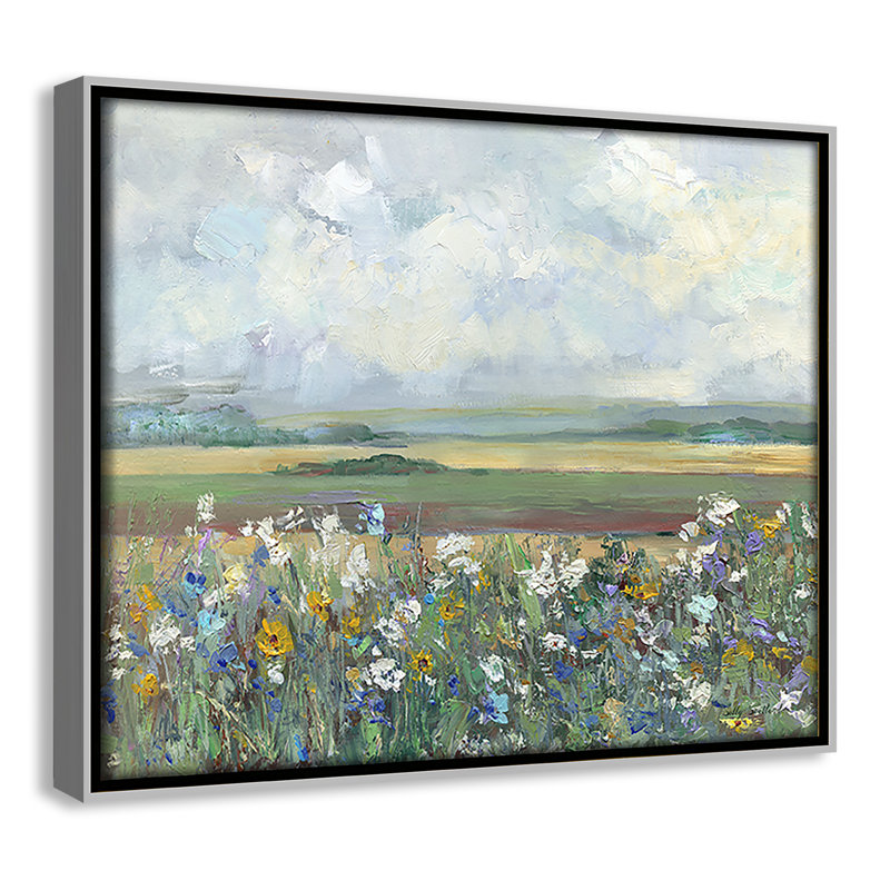 «Far Afield Print» par Sally Swatland, H 9,5 po x l 11,5 po, Argent argent