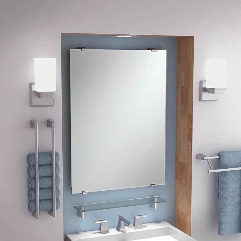 Barre à serviettes murale 24 po Bleu, Nickel satiné