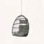Balancelle PE en rotin avec coussin, gris-563089824