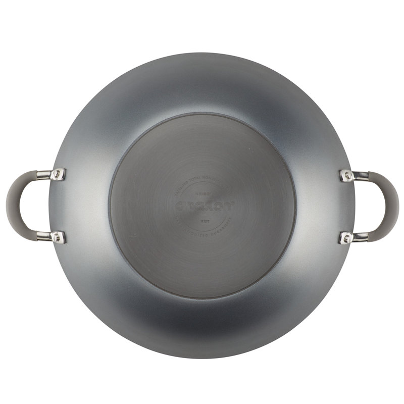 Circulon Elementum Hard Anodized Nonstick Wok with Side Handles and Lid, 14 Inch