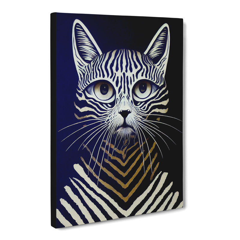 CAN-V0523-372X Cat - Wrapped Canvas Print, 76cm H x 50cm W x 3cm D