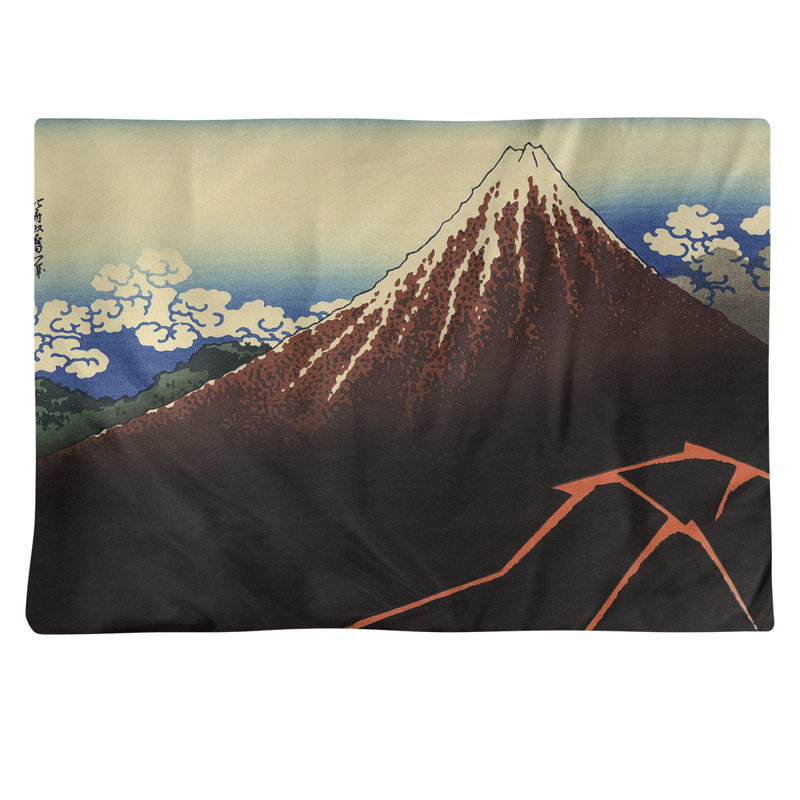 Récapitulatif 18" lightning the summit Katsushika Hokusai, Rouge / Bleu, Polyester sergé