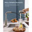 Robinet de cuisine à poignée simple - pulvérisateur rétractable en nickel brossé avec plaque de pont, compatible avec les installations à 1 ou 3 trous (idéal pour les bars, les véhicules récréatifs, les fermes et les buanderies)-113959431
