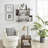 Batravil Floating Geometric Kilter Three-Level Square Accent Shelf-1577848084