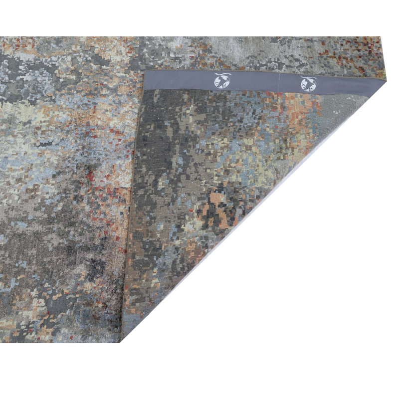 Abstract Area Rug in Red, Rectangle 12' x 15'