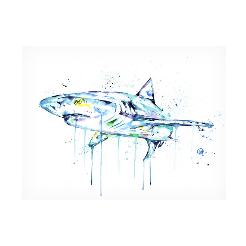 Lisa Whitehouse Shark, art sur toile, H 14 po x l 19 po