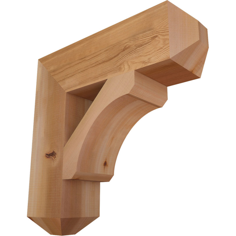 H Support en bois / corbeau, Western Red Cedar (Smooth), H 22 po x l 5,5 po x P 22 po