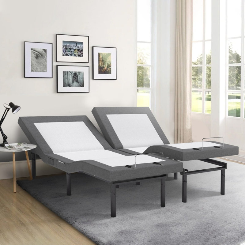 Endicott Split King Massaging Zero Gravity Adjustable Bed with Wireless Remote