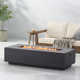 Belle Concrete Rectangle Fire Pit Table