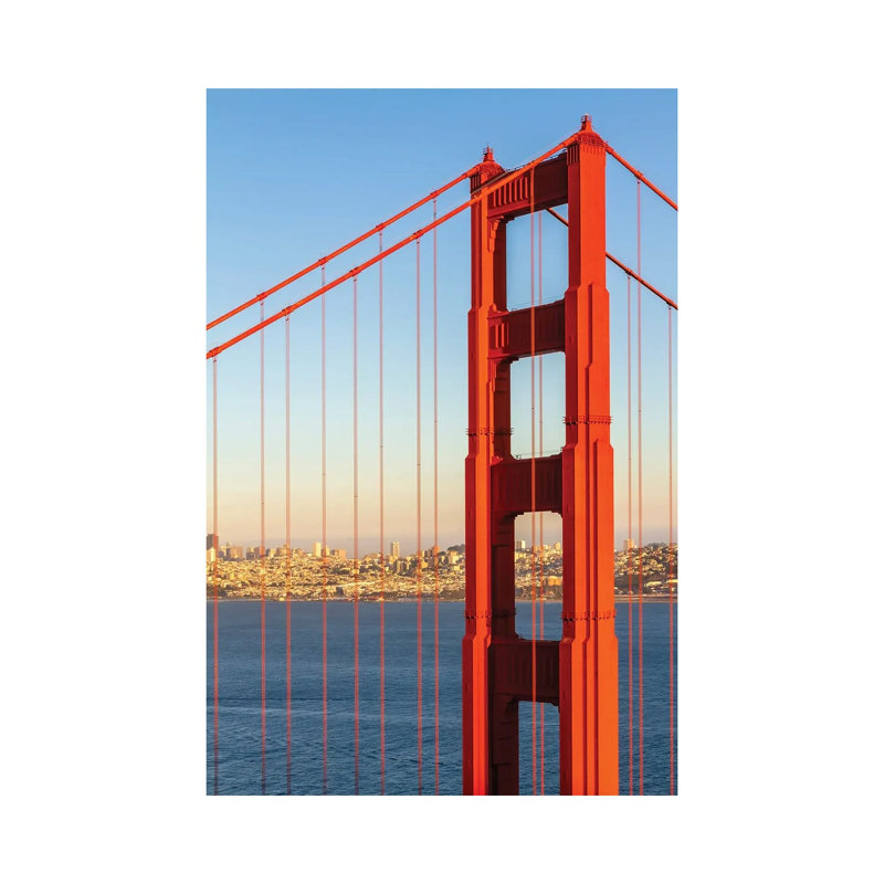 San Francisco Golden Gate Bridge And Skyline by Melanie Viola - Wrapped Canvas Print, 20.32 cm H x 30.48 cm W