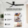 3 Blades Indoor Flush Mount Ceiling Fan With Light Kit