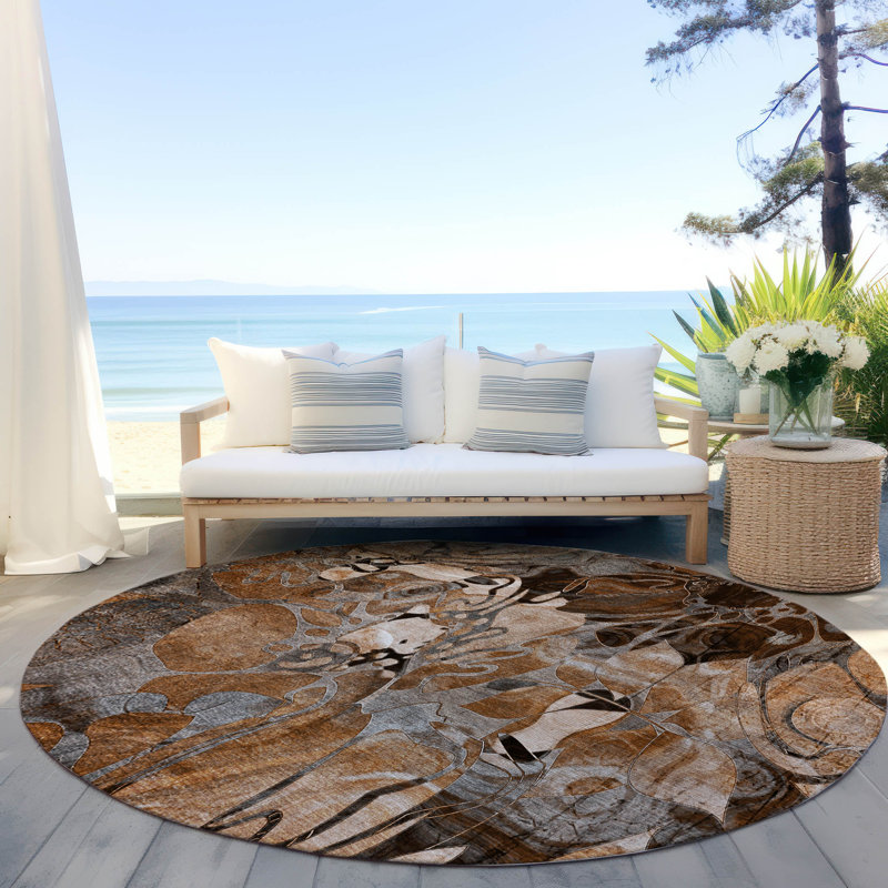  Altair Non-Slip Indoor/Outdoor Door Mat, Round 8'