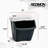  10 Gallon Stackable Shutter Bin with Flip Lid Plastic Storage, Black