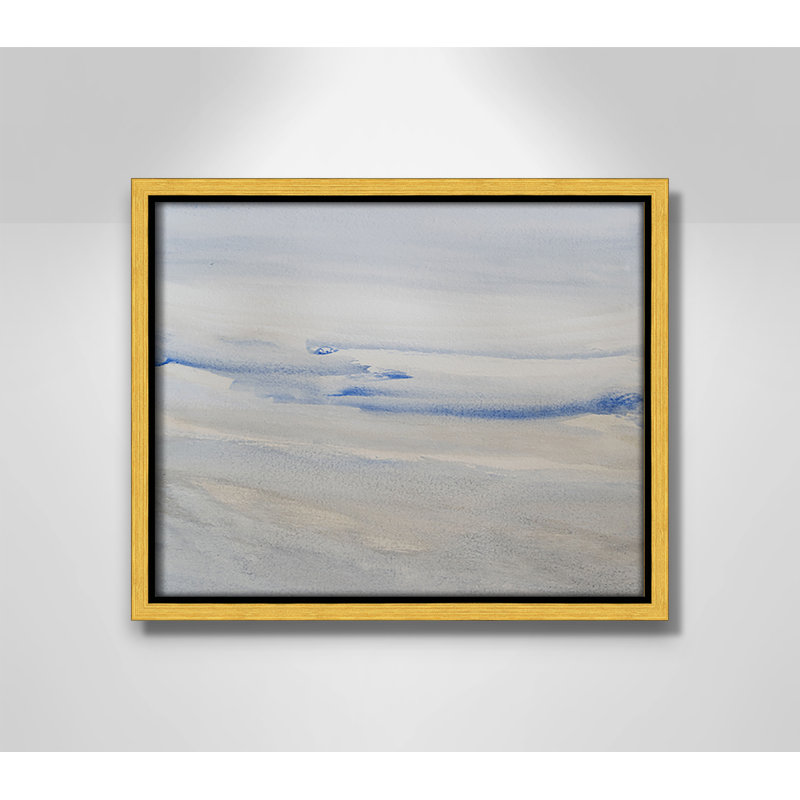 «Silent Direction Print» par S.H. Khân, Toile avec cadre, L 11,5 po x H 9,5 po, Gold Floater