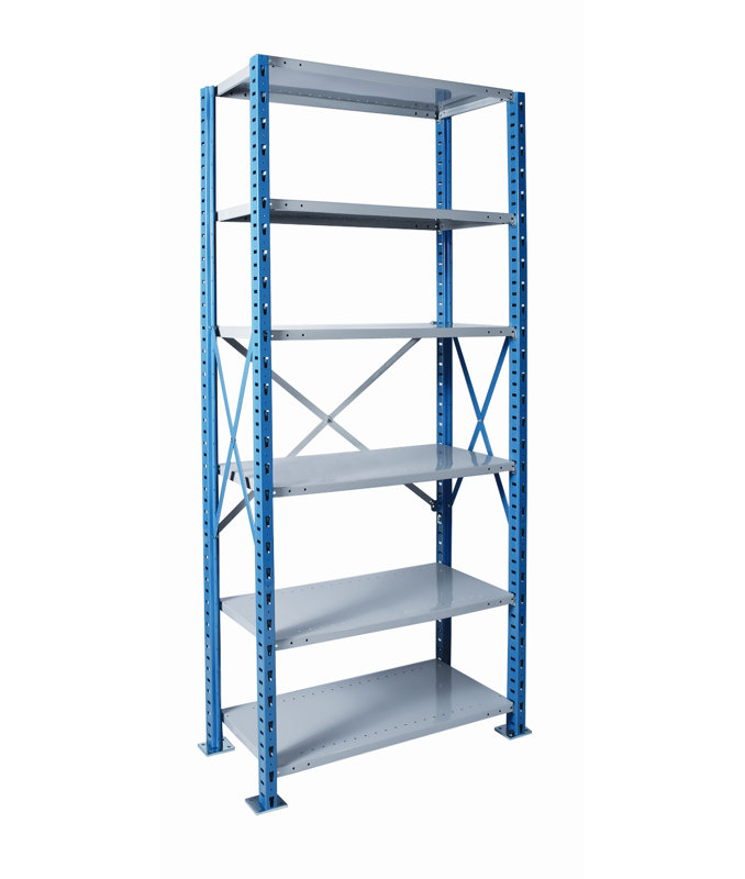 H-Post Shelving Metal Shelving Unit, 800 lbs, 36"W x 24"D x 123"H