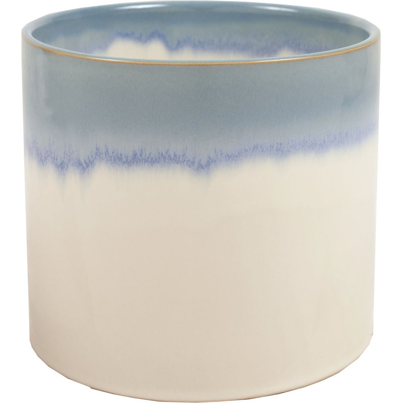 Jerrod Ceramic Pot Planter, 5.9" H x 6.5" W x 6.5" D, Blue