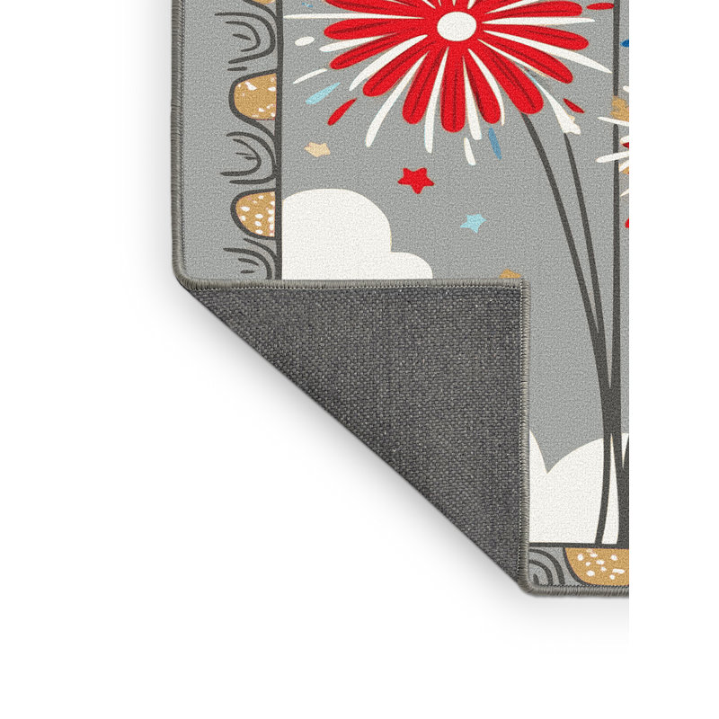 Tapis vacances des fêtes The Holiday Aisle®, Rectangle 6 pi x 9 pi