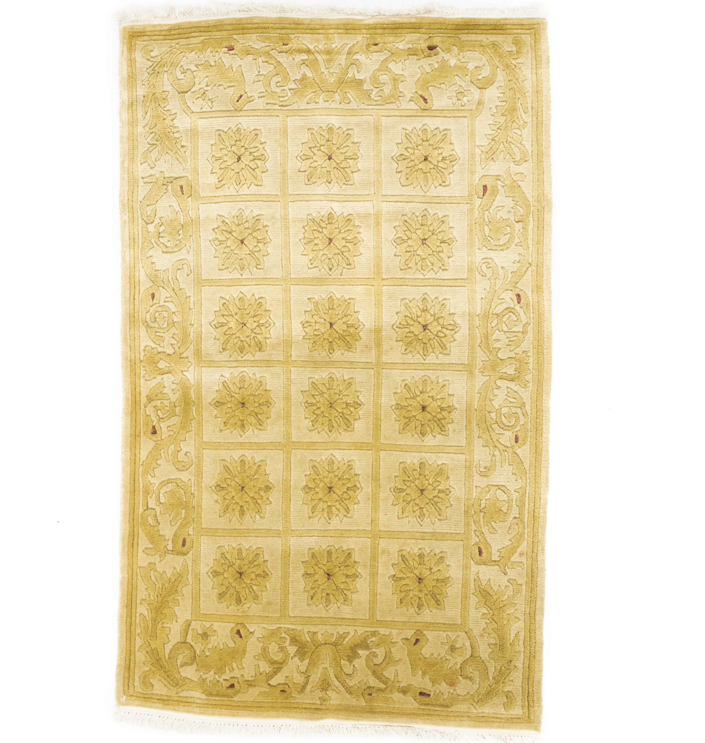 ADMINRUGS Golden Beige Modern 3X5 Oriental Area Rug | Wayfair