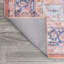 Ville Ornate Medallion Machine-Washable Terracotta/Navy Rug-1153579044