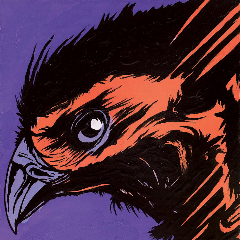 Raven 2 par Josh Ruggs - peinture sur toile tendue, H 24 po x l 24 po x P 1,5 po