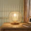 Lampe de table 1 lumière blanche à intensité variable avec base en bois pour chevet et petit bureau
