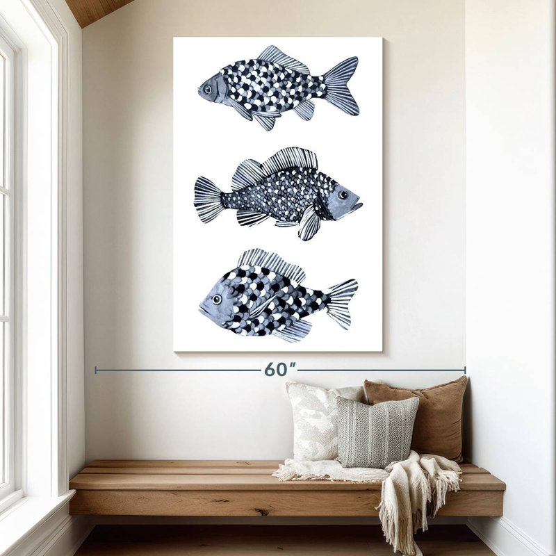 Brampt Blue Fish II, 51" H x 34" W