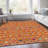 Premium Machine Washable Prisco Orange Rug-1140696415