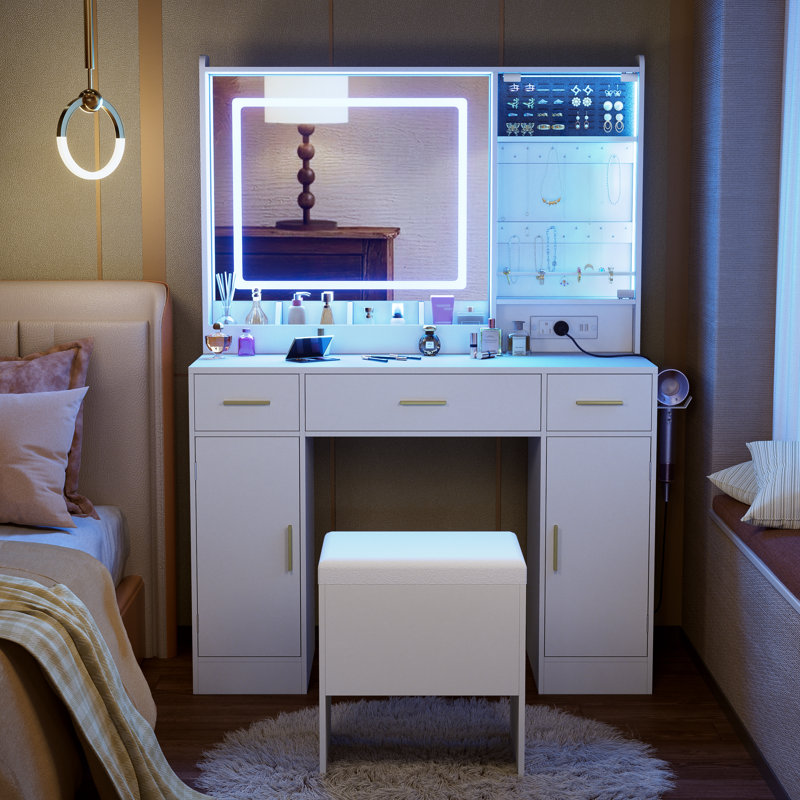 Meuble-lavabo avec miroir et lumières Pakasept
