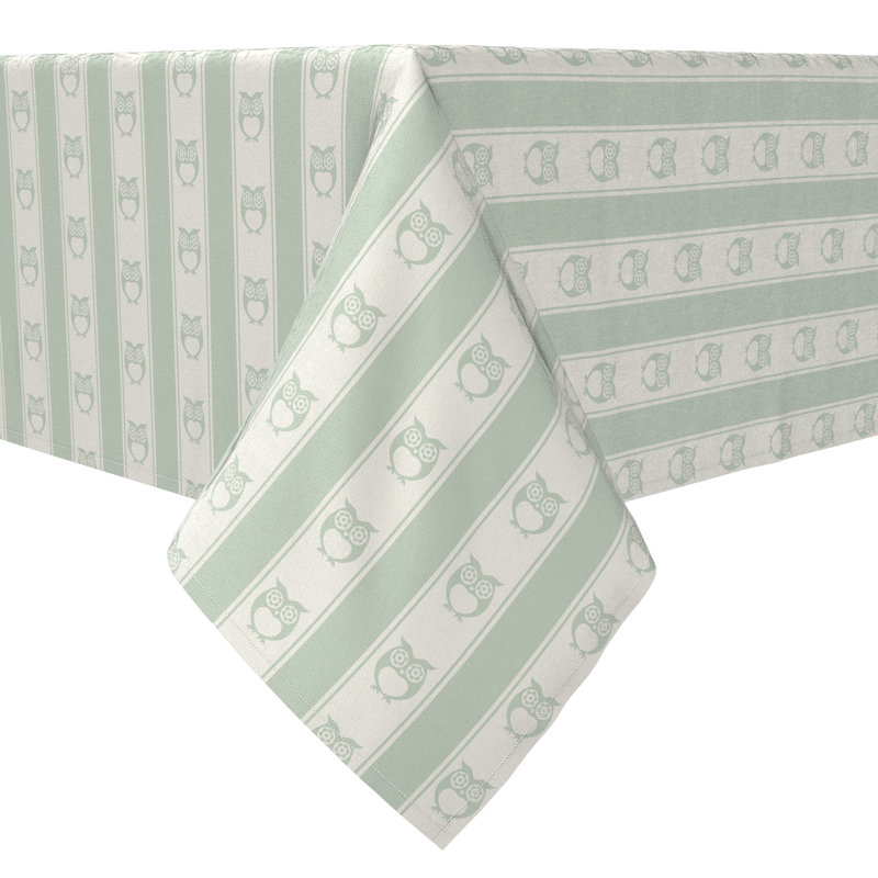 Rectangular Striped Cotton Twill Table Runner