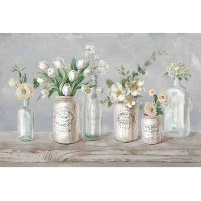Marmalade Flowers I Neutral by Danhui Nai - Wrapped Canvas Art Prints