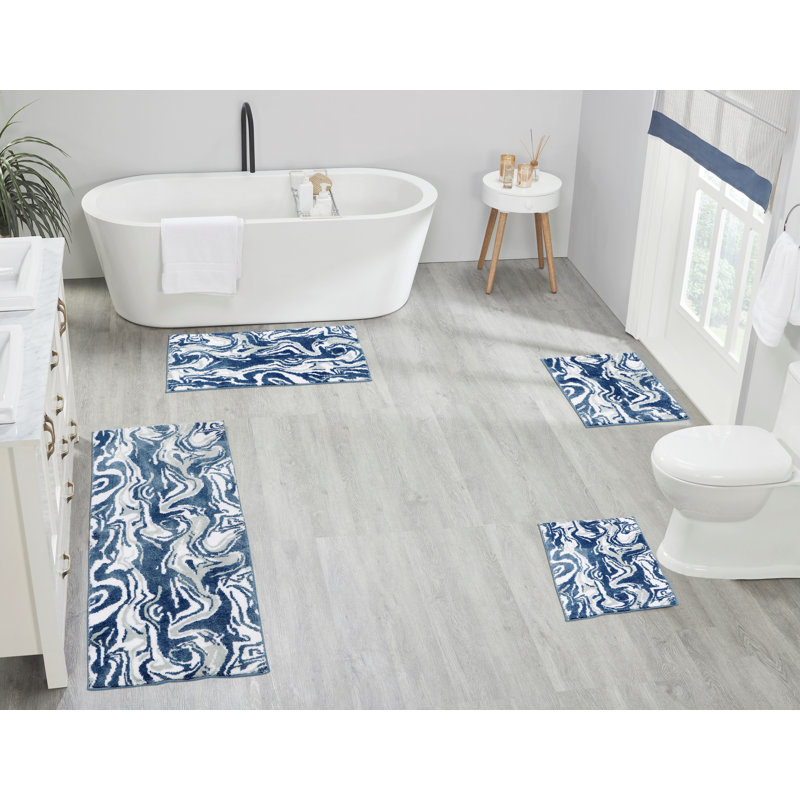 Marbella Bathrug, 40" L x 24" W, Blue