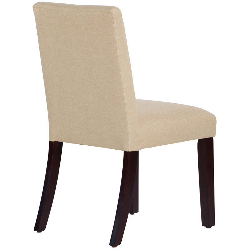 Chaise parsons rembourrée, Lin grès classique, Rouge antique Stewart