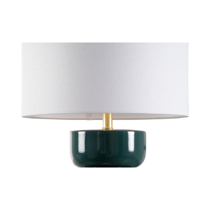 Houston Lamp, Gold/Forrest Green