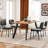 PU Leather Upholstered Side Dining Chairs Set with Backrest (Set of 4)-1298915355