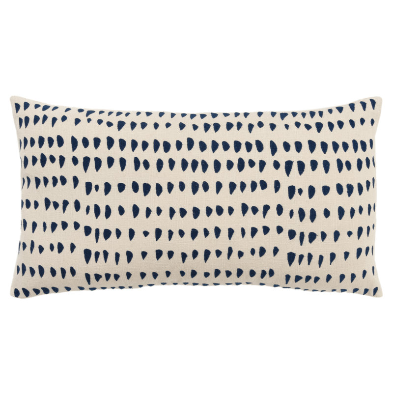 Coussin Fabray, Naturel / bleu foncé foncé