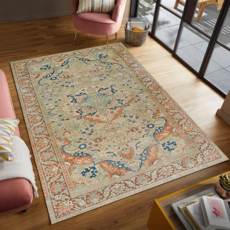 Handsome Abstract Pattern With Pile Soft Printed Rug for a Cozy and Elegant Home Interior, Rectangle 3'3" x 4'11"