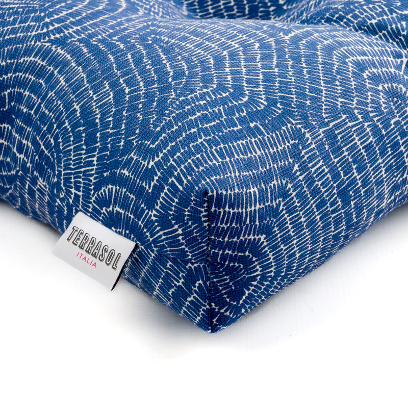  Coussin de causeuse d'extérieur en acrylique Italia, Indigo Lanzarote