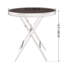 Gasan Round Glass Outdoor Side Table - 46 cm W 46 cm D