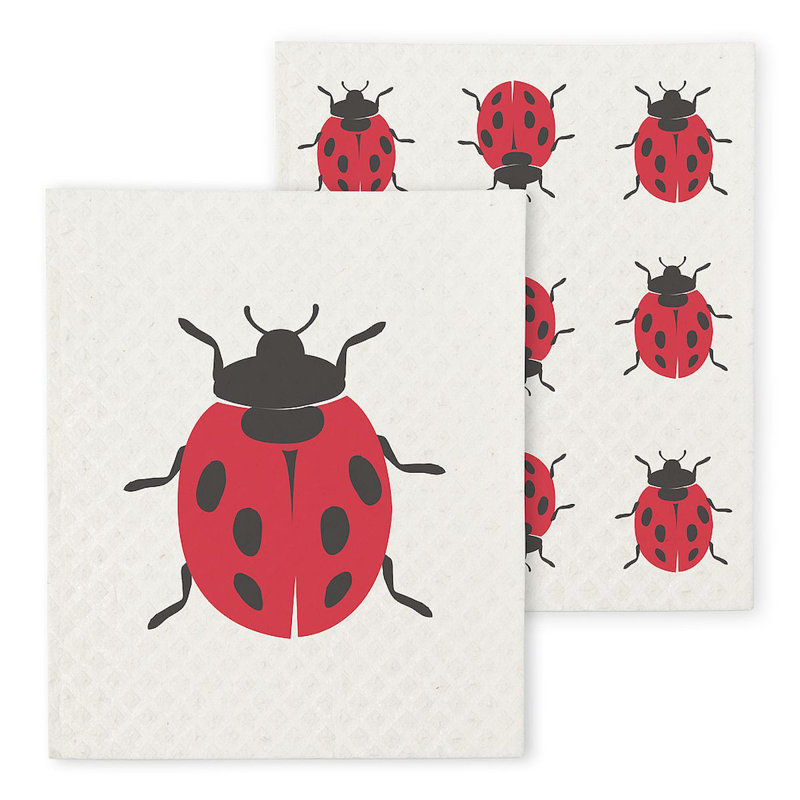 Ensemble de torchons 2 pièces Ladybug