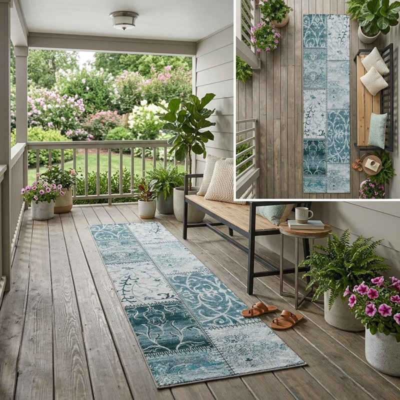 Tapis de couloir d'extérieur 8 pi