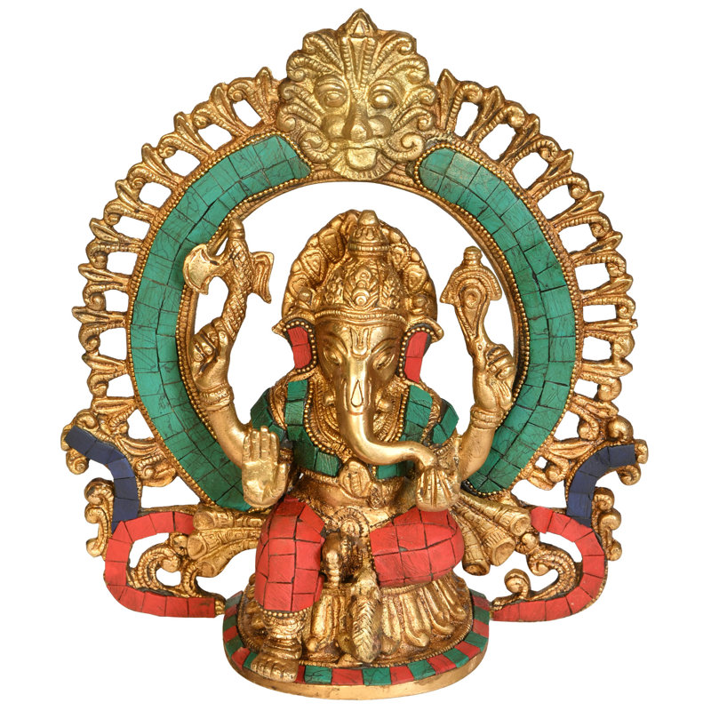 Lord Ganesha avec Prabhavali et Kirtimukha