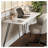 Modern White Oak Writing Desk with Black Hairpin Metal Legs - Sturdy Wood Top Home Office Workstation for Small Spaces-844412460