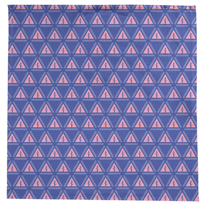 Barbra Classic Minimalist Tree Tablecloth, Blue/Pink