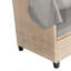 Ensemble 4 pièces de canapé de patio en résine tressée résistant aux rayons UV avec auvent rétractable, coussins et table élévatrice-1346902579