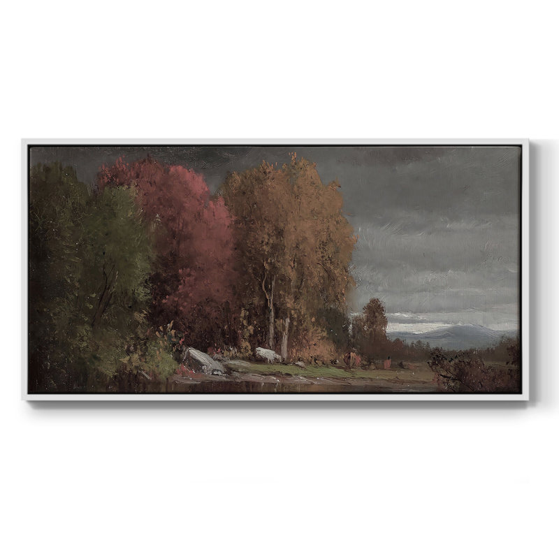 Série paysage - CDLV III - Toile tendue avec châssis encadré - Prêt à être accroché, Noyer, H 17 po x l 33 po