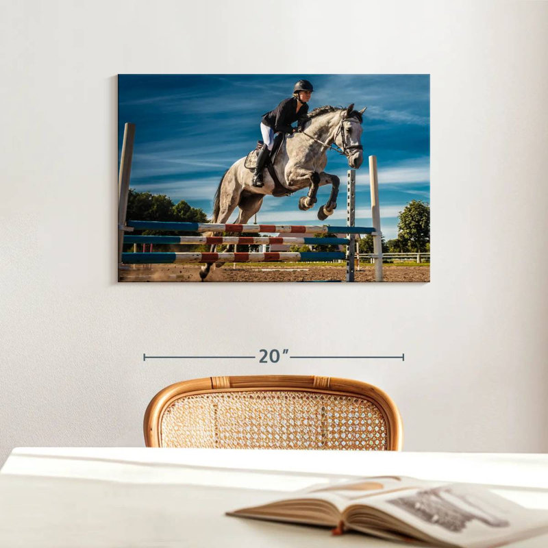 Sireci Equestrian In Action, 16" H x 24" W