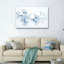 Feuilles bleues, reproduction d'art sur toile, ensemble de 1-129267587-129267584