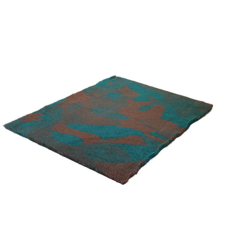 Fleece Pet Bed, 3cm H x 107cm W x 71cm D, Green/Brown