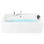 Beliani CAURA 220 Volt 1 Person Acrylic Triangle Standard (Hardwired) Hot Tub in White